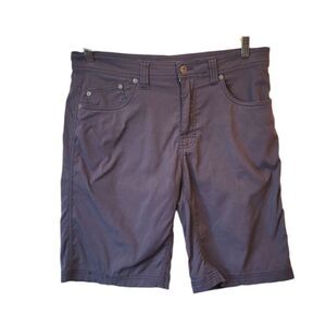 Prana Men's Grey Outdoor Casual Shorts Size 34x11